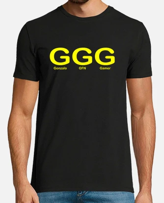 Ggg tee shirt noir jaune lettres t shirt tostadora